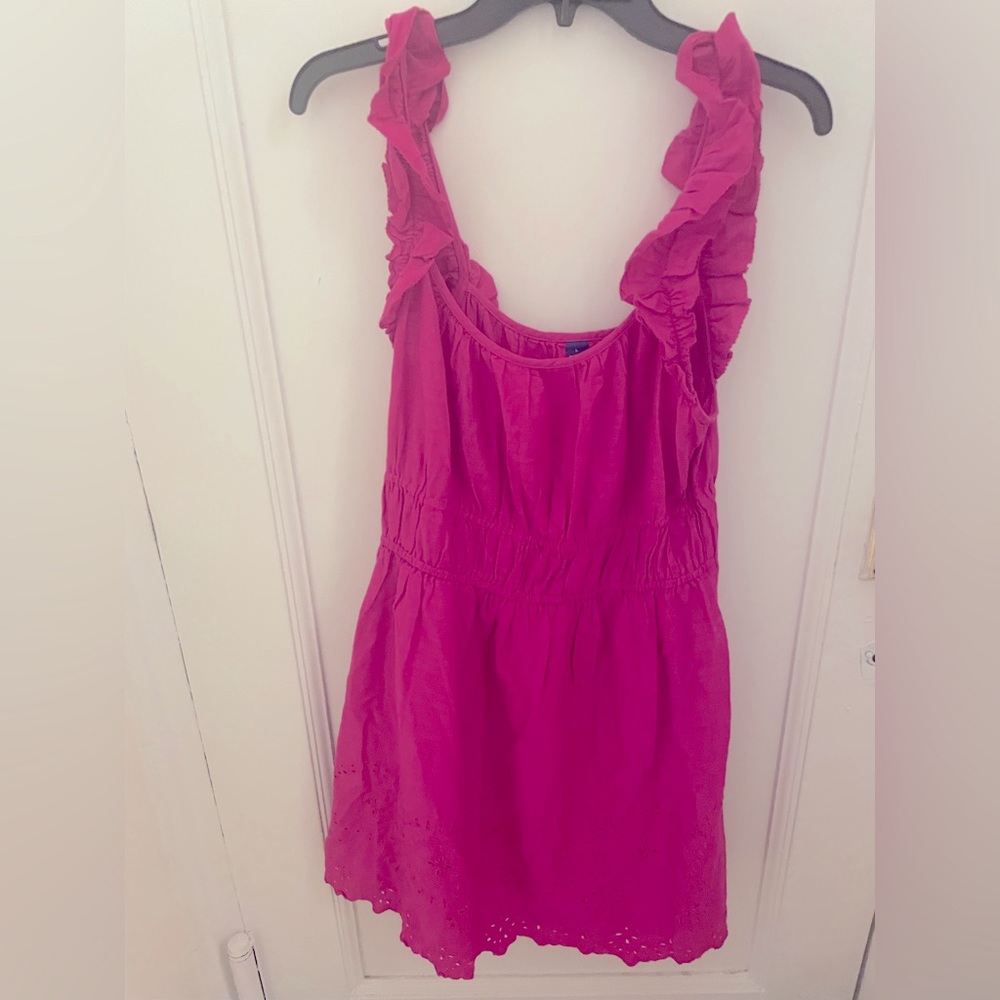 NWOT Old Navy Size Large Pink Ruffled Sleeves Dress